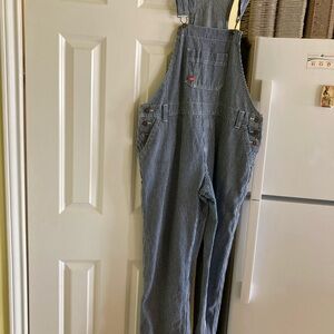 Dickies Blue and White Striped Overalls